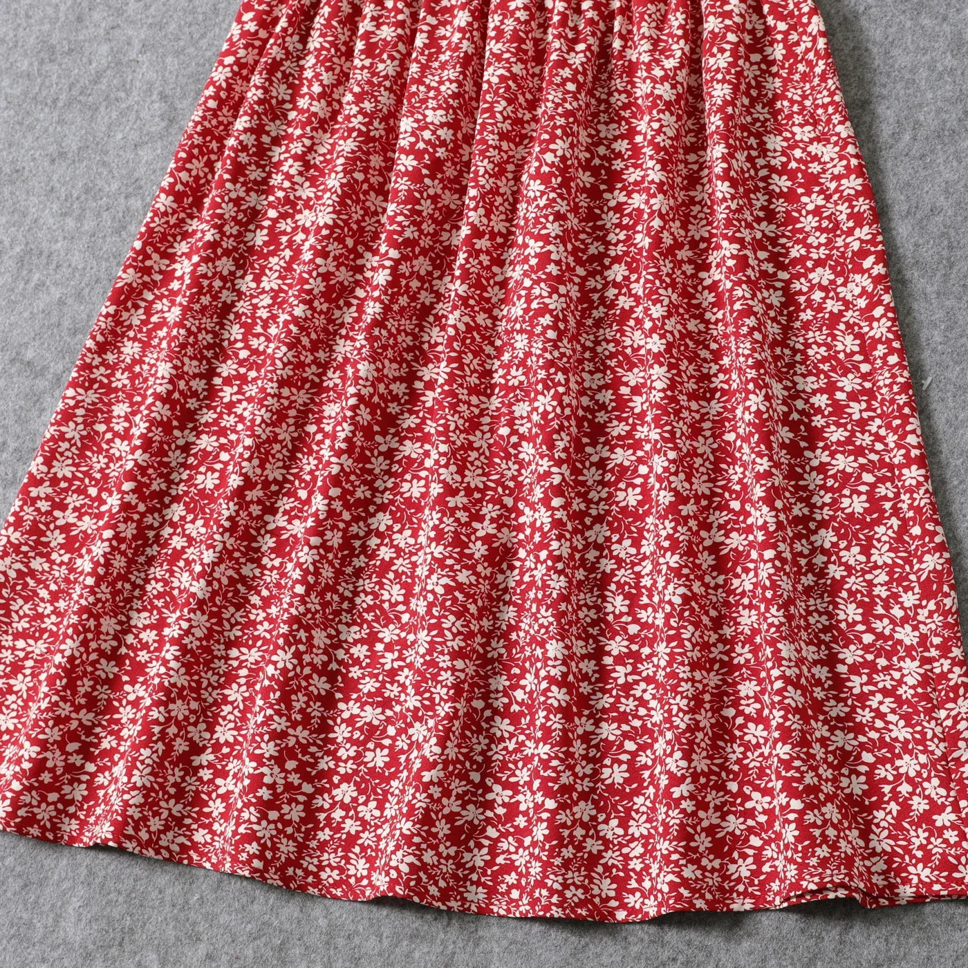 Vestido Vermelho Floral Mãe e Filha