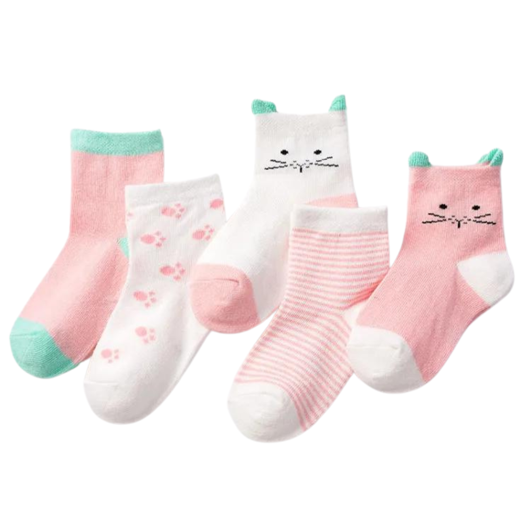 Kit 5 Pares de Meias Cat