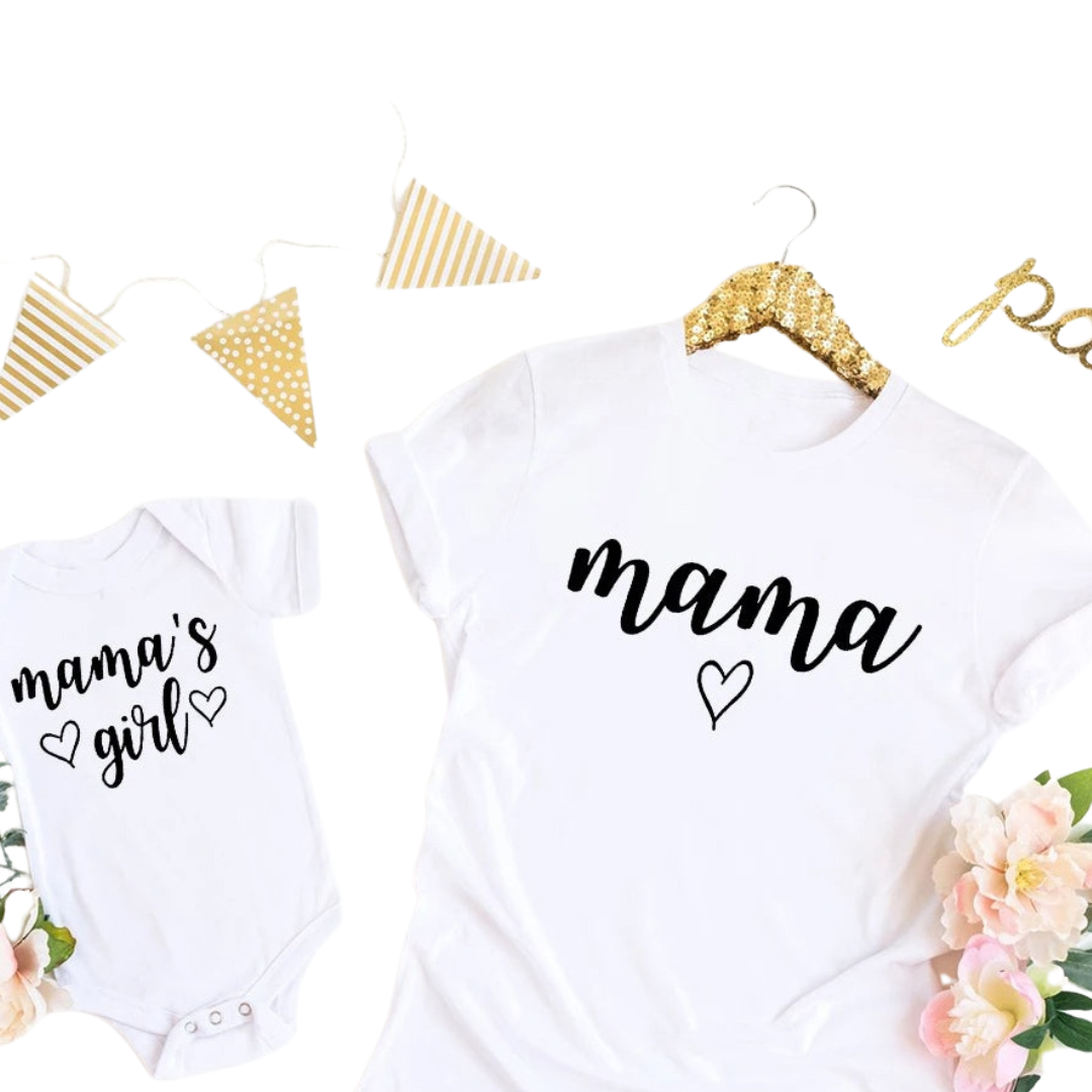 Camiseta Mae e Filha Mama Girl