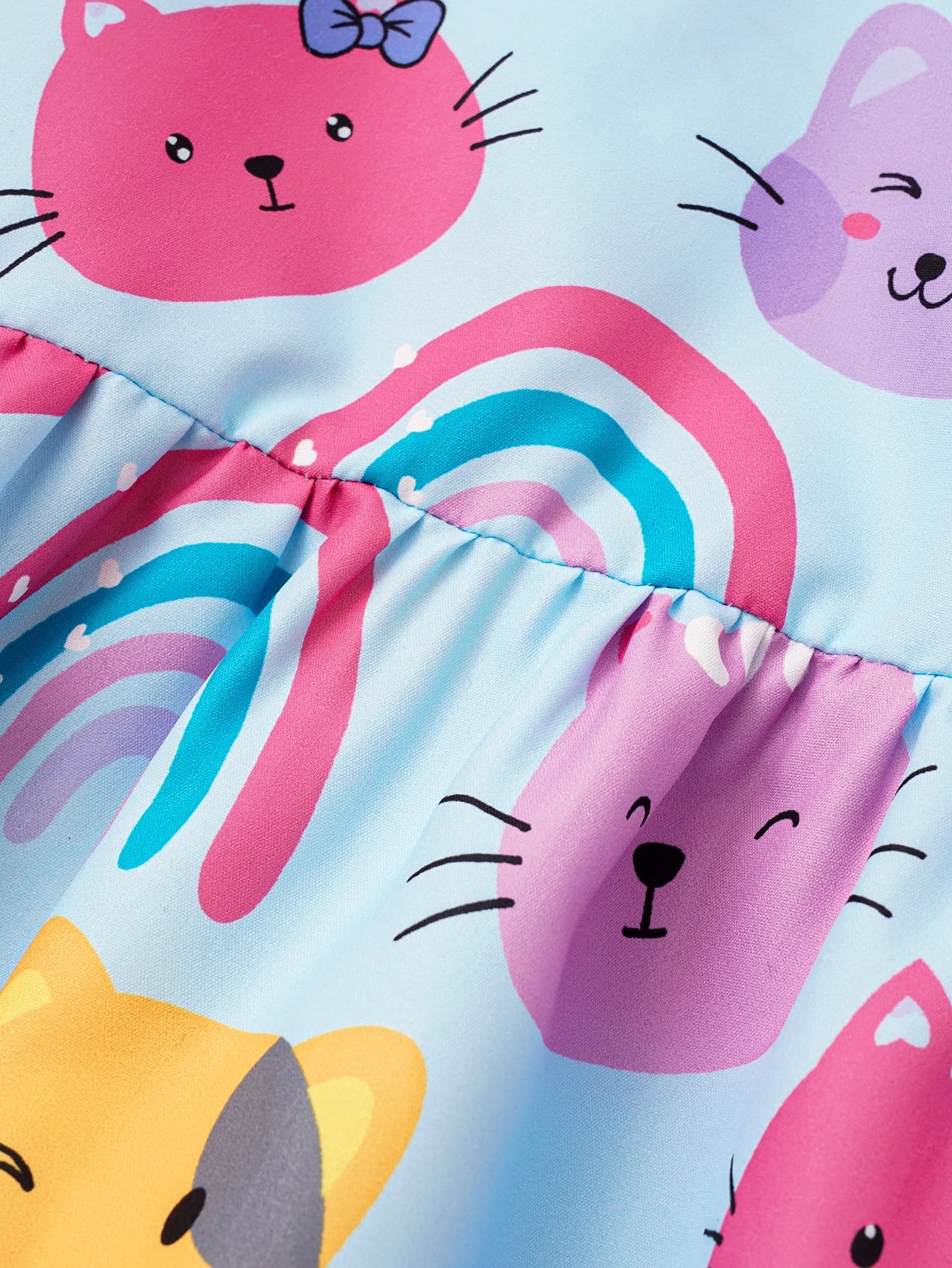 Vestido Gatinho e Arco Iris Kids