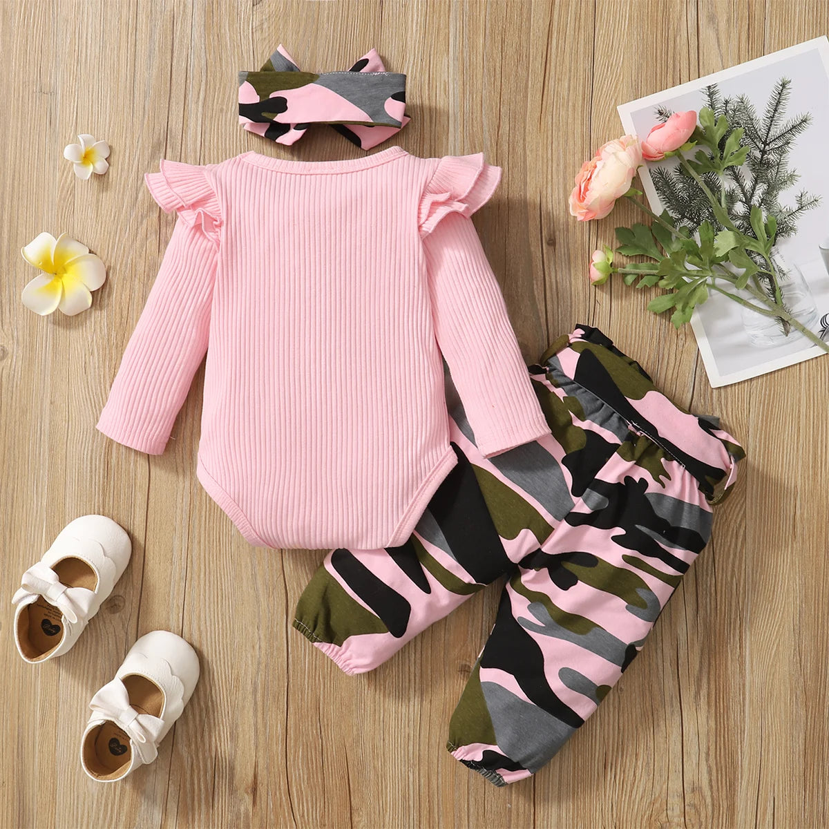 Conjunto Baby Pink Camuflado