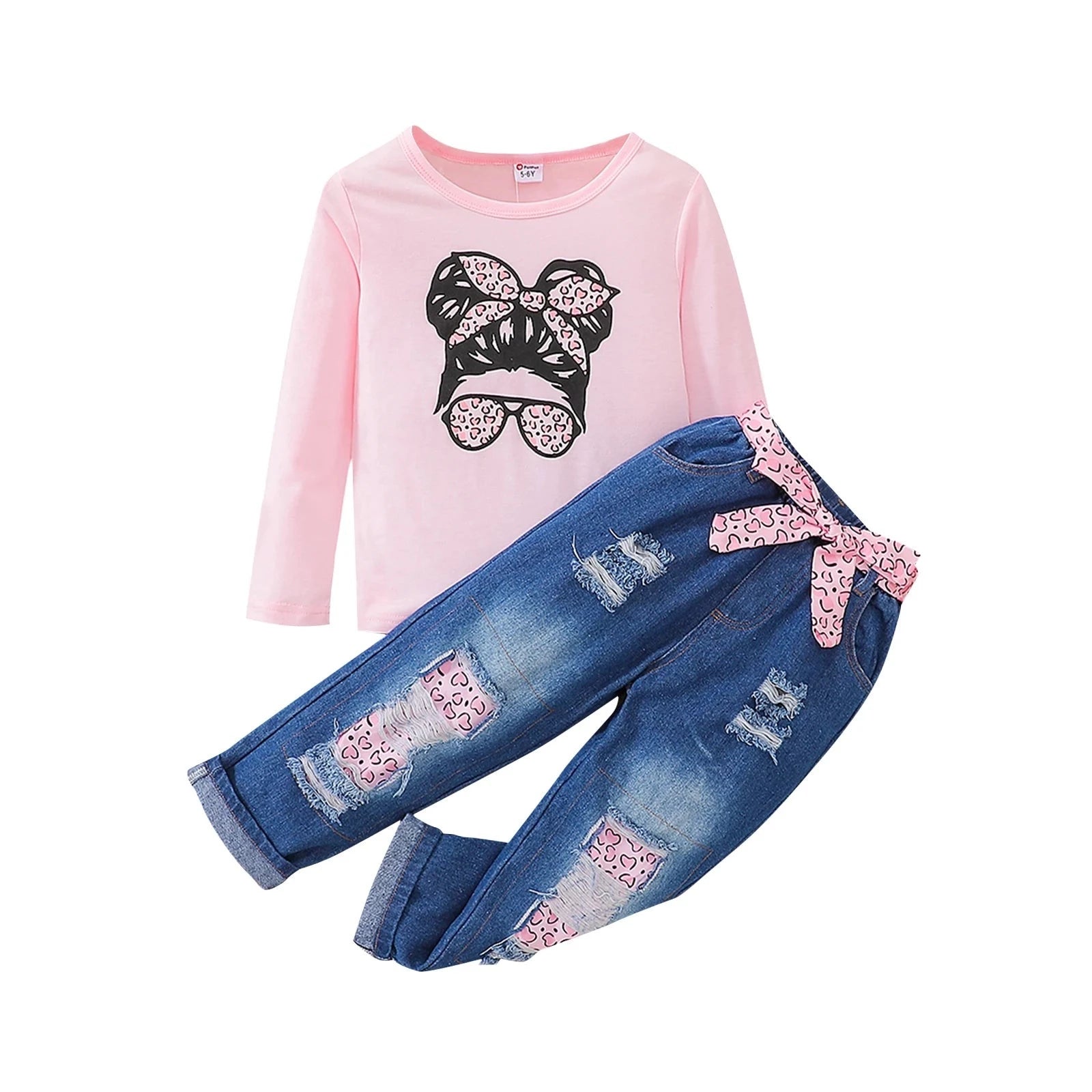 Conjunto Camisa Longa e Calça Jeans Patty