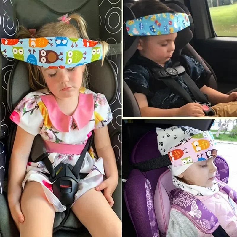 Cinto de segurança do carro para crianças, cinto de segurança automático Sleep Aid Head Support para criança, viagem, cinta fixa para o bebê