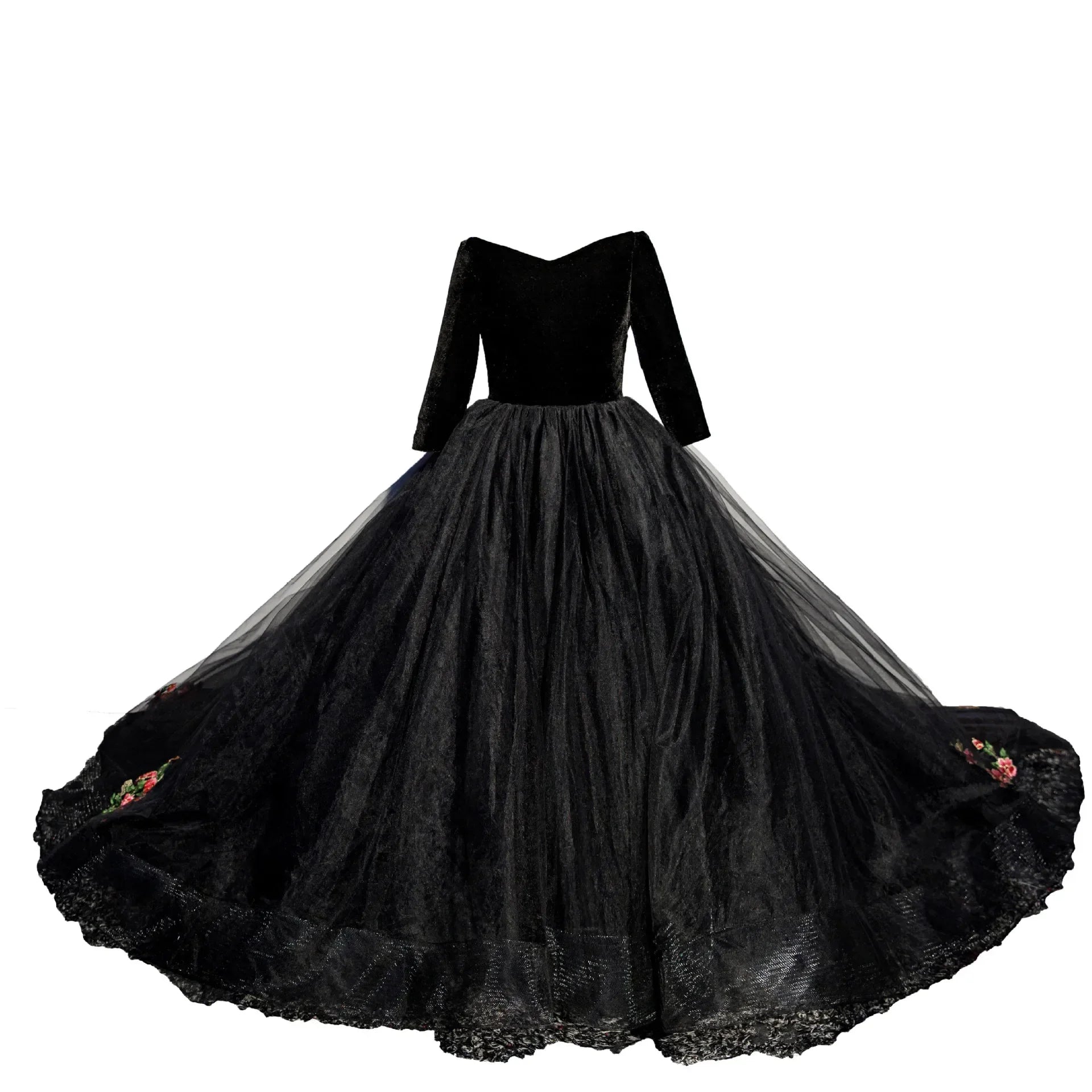 Vestido Black Bordado Baile Infantil